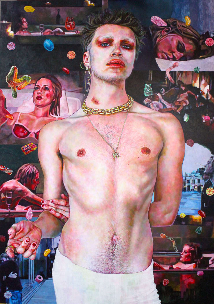 Sarah Muirhead The Scarry, 2023 Acrylic on board 32 ½ x 23 in 82 x 59 cm