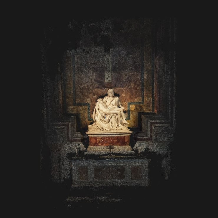 Philip Groening Statistical View of St. Pietro - Pietà, 2019 Tricoia, HDF, print on acrylic glass, LEDs 39 ½ x 39 ½ x 4 ½ in 100 x 100 x 12 cm Edition 3 of 5 + 2 AP