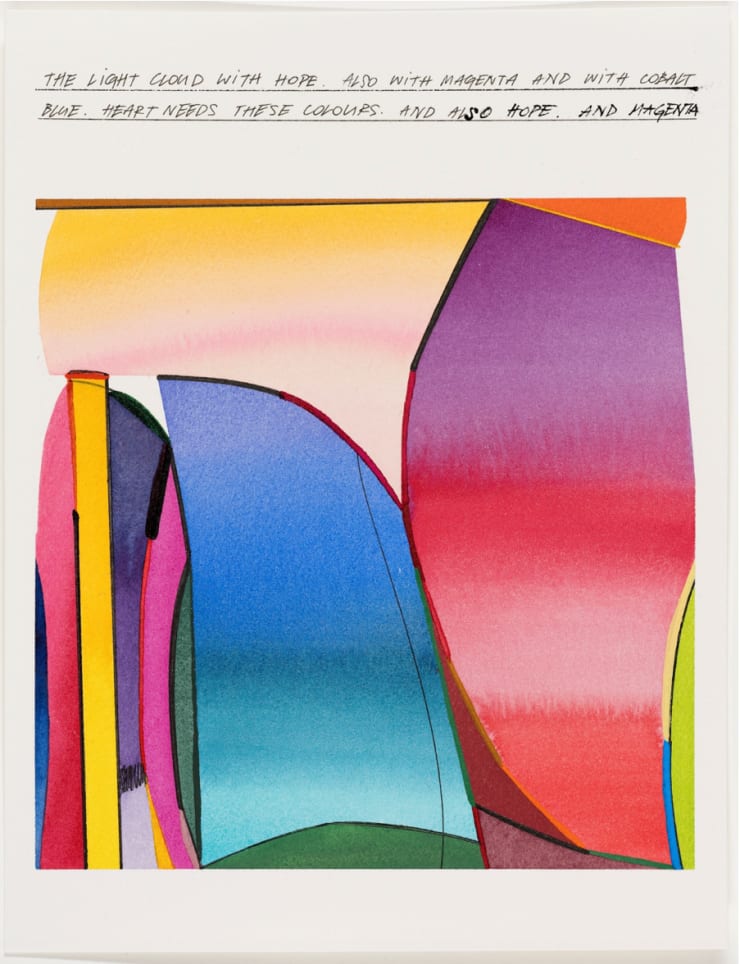 The Light Cloud with Hope. Also, with Magenta and with Cobalt Blue. Heart needs these Colours. And also Hope. And Magenta.