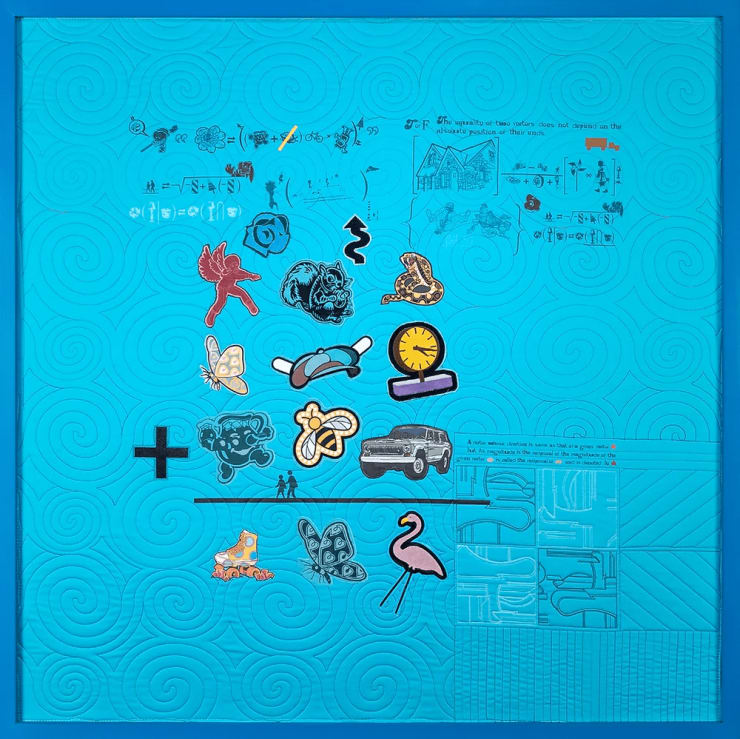 Reginald Baylor, Formula Textile, Turquoise, 2024