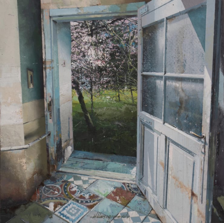 Matteo Massagrande Ancora Primavera, 2022 Oil on board 12 x 12 in 30 x 30 cm