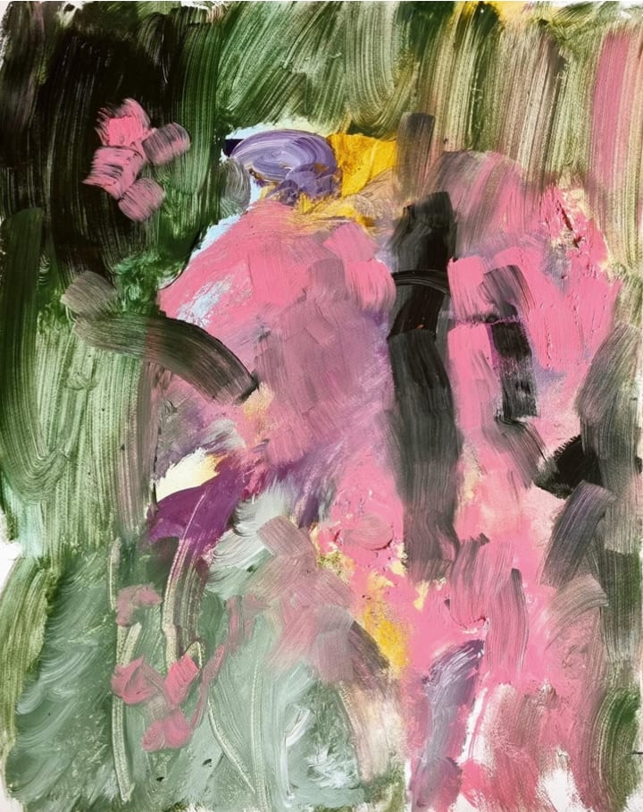 Chris Rivers I'll Be Whatever You Want Me to Be Study I, 2023 Acrylic on paper 27 ½ x 22 in 70 x 56 cm