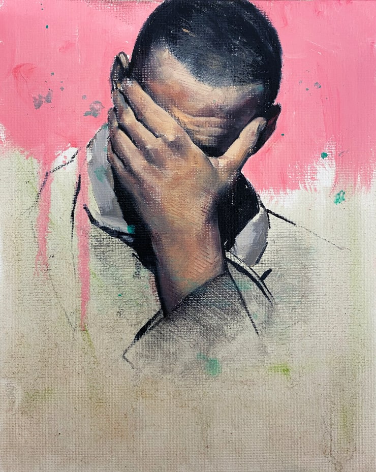 Christopher Thompson Head Study III, 2020 Oil on board 10 x 8 in 25 x 20 cm