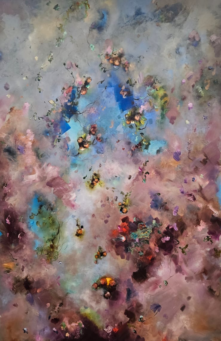Chris Rivers Celestial Gardens - The Planets, 2025 Oil on canvas 90 1/2 x 59 in 230 x 150 cm