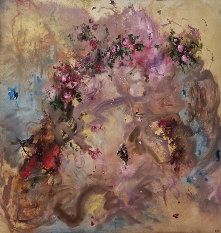 Chris Rivers Angels are Astronauts - Mercury, 2021 Oil on canvas 71 x 67 in 180 x 170 cm