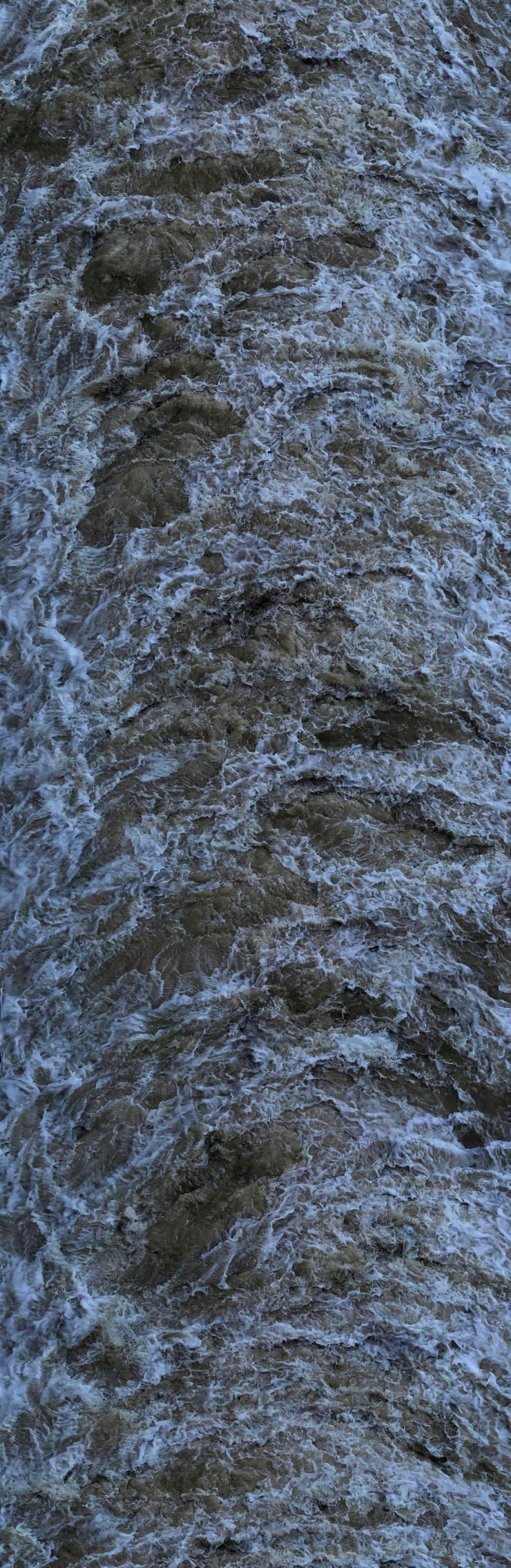 Philip Groening Water As Seen By AI VIII - Flood, 2021 Tricoia, HDF, print on acrylic glass, LEDs 88 x 29 x 4 ½ in 223 x 74 x 12 cm Edition 1 of 5 + AP