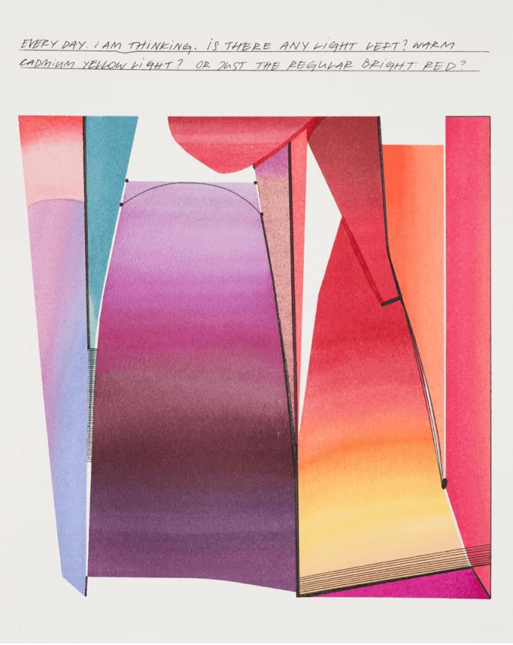 Every day. I am thinking. Is there any light left? Warm Cadmium Yellow light? Or just the regular bright red?