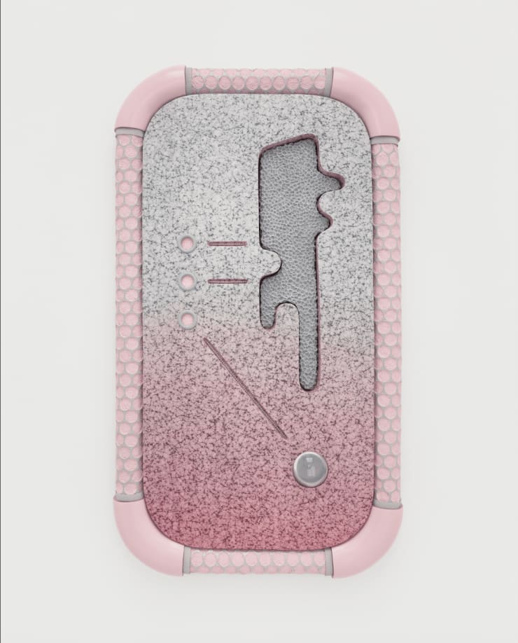 Luke Libera Moore Core-Sample with God-Chunk, 2023 Cardboard, papier-mâché, paper pulp, cast resin, polystyrene, cast latex, plaster, acrylic paint, fabric dye 41 x 22 x 3 1/2 in 104.1 x 55.9 x 8.9 cm