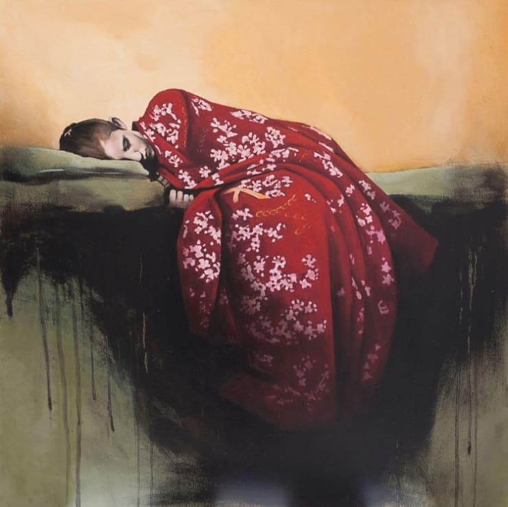 Christopher Thompson Red Kimono, 2016 Oil on canvas 39 ½ x 39 ½ in 100 x 100 cm
