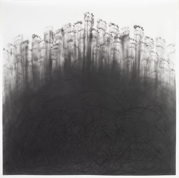 M.Lohrum, Black Field: Feet Drawings Series #7, 2023