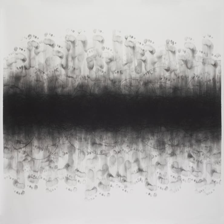 M.Lohrum, Black Field: Feet Drawings Series #8, 2023