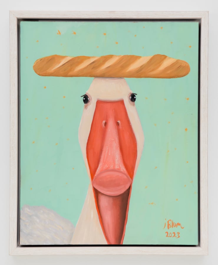 Jonathan Blum, Duck Thinking About a Baguette, 2023