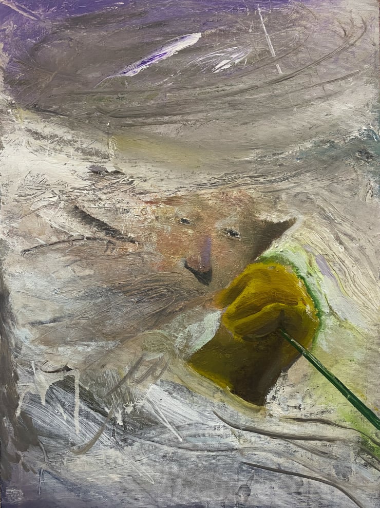 Jisan Ahn, The painter, waiting for right moment, 2023