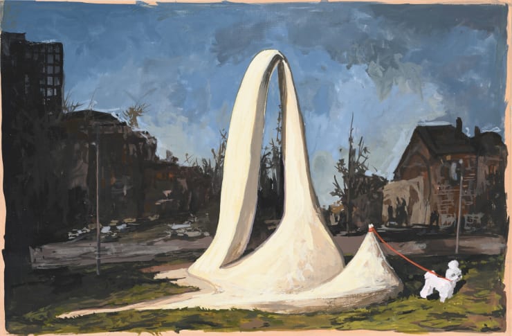 Toni van Tiel, Beeld met hond, 2022