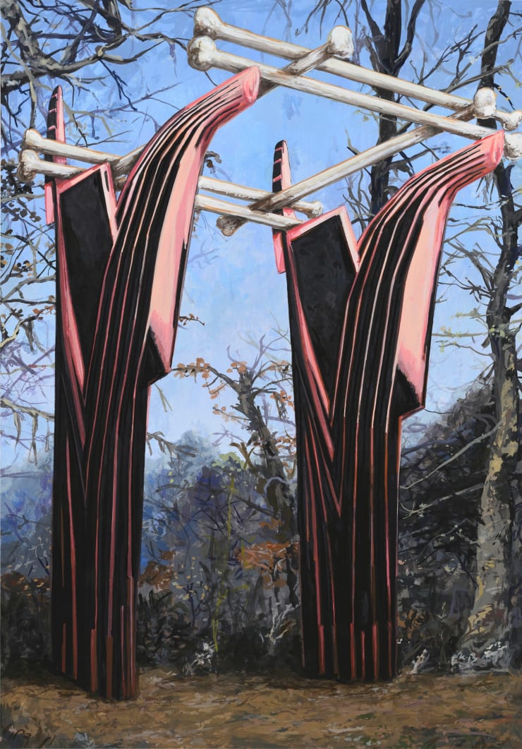 Toni van Tiel, Bone log cabin, 2021