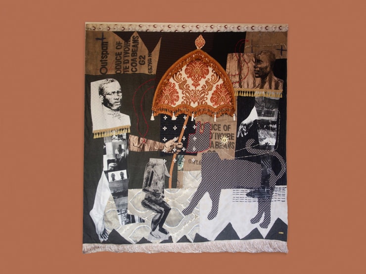 Tapestry by Chada, created in Marrakech for the 1-54 art fair during a residency with GALERIE FARAH FAKHRI