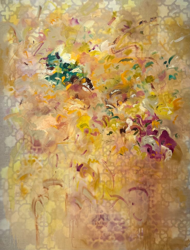 Abstraction in orange and fuchsia tones Latifa Alajlan. Abidjan