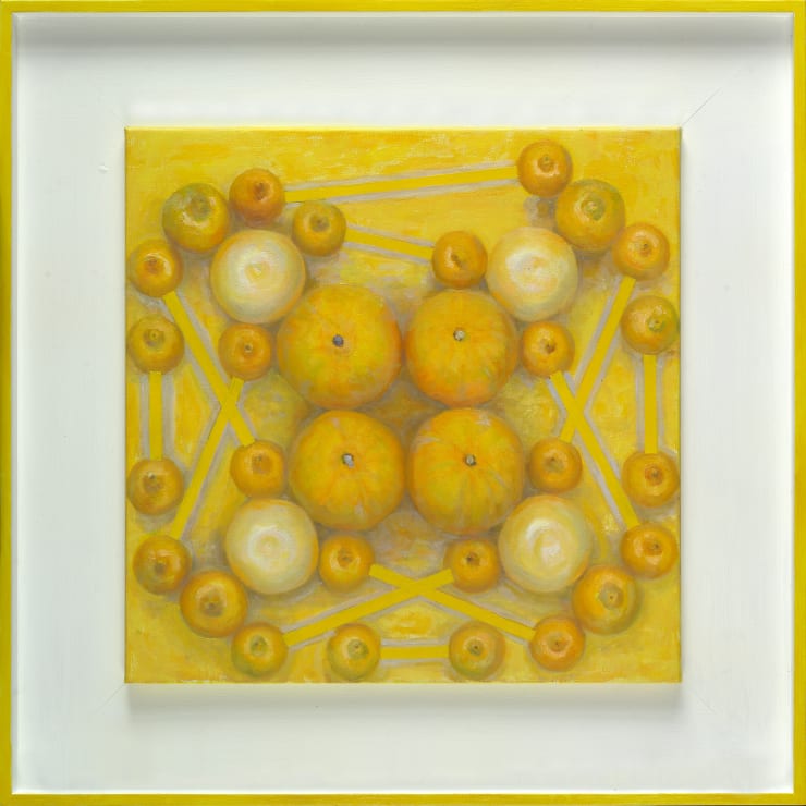 Mario ter Braak, Schilderij met gele lijst 3, 2021