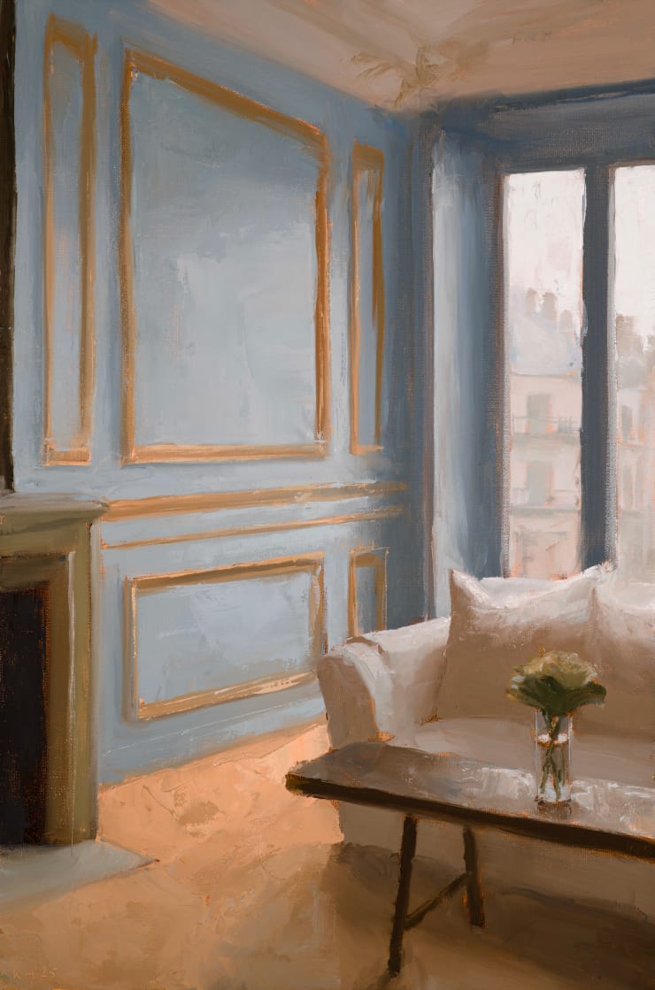 Kenny Harris, Blue Interior With Vase, Paris, 2025