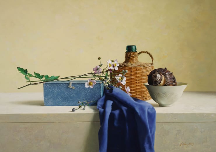 Qiangli Liang - Schelp met anemonen, 2025