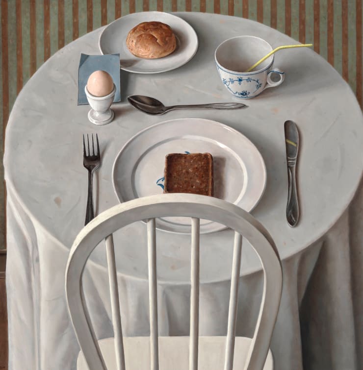 Dennis Møgelgaard, Still life with round table, 2017