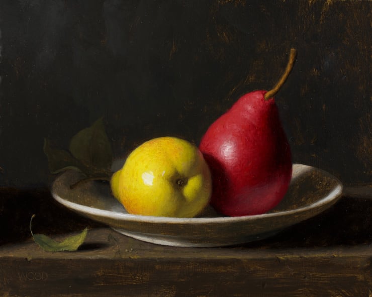 Justin Wood, Two pears, 2024