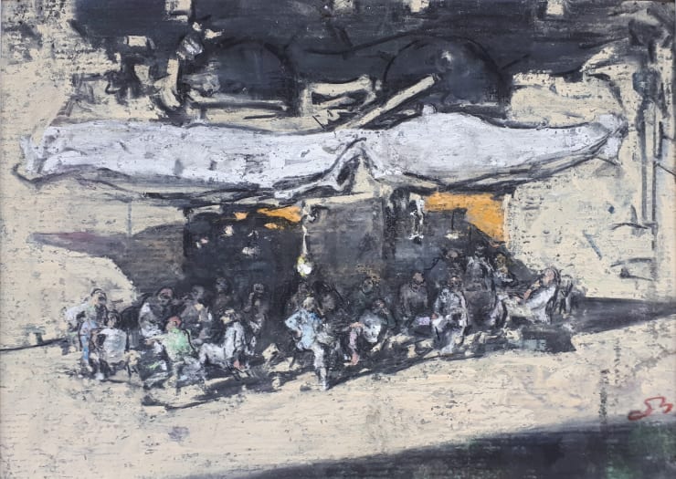 Onno Boerwinkel, Ombra e luce - I Uomini sulla terrazza, 2021