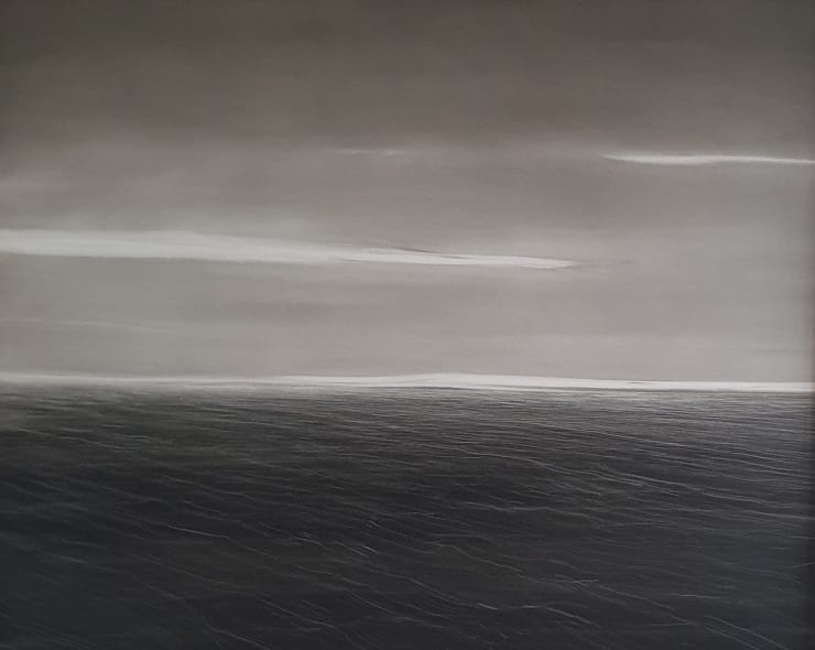 Louis Blondiau, Sea, clouds and light stripes, 2022