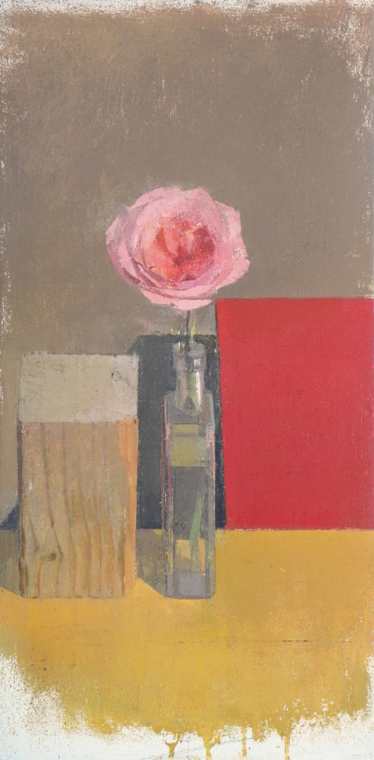 Edmond Praybe, Rose and Wood Block, 2023