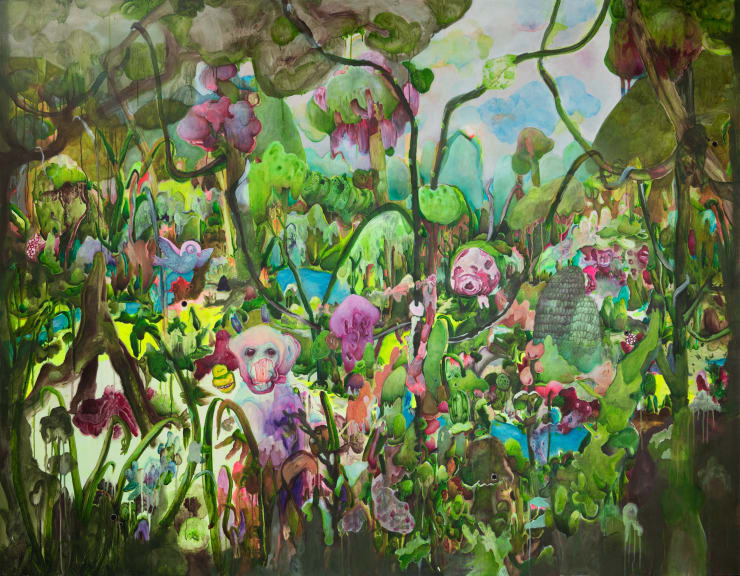 Nadège David, Reality striking with its wing, the alchemist monkey, 2023