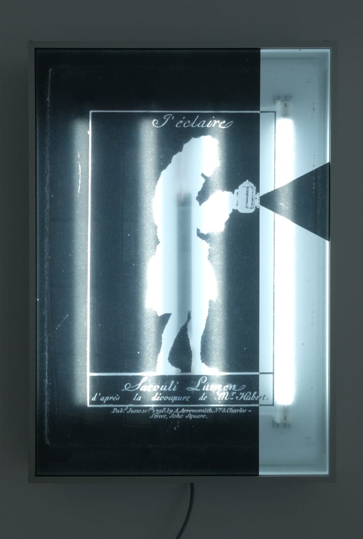 Mischa Kuball, J'éclaire / Voltaire, 2024