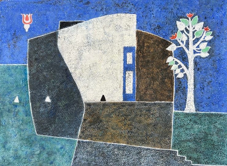 Channa Ekanayake, Sapu Tree with Red Flowers, 2024