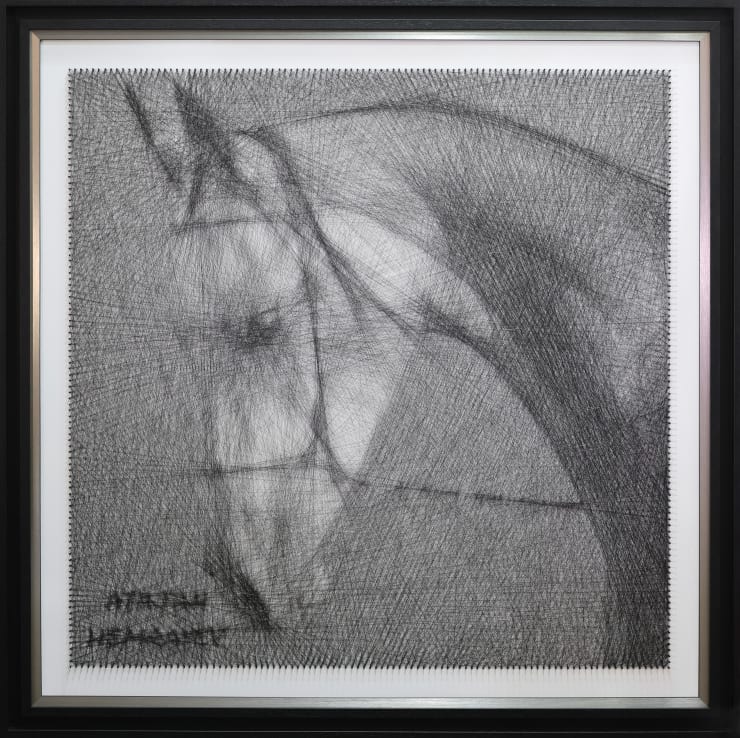 ATAJAN HEMRAYEV, Stallion, 111x111cm, 2025