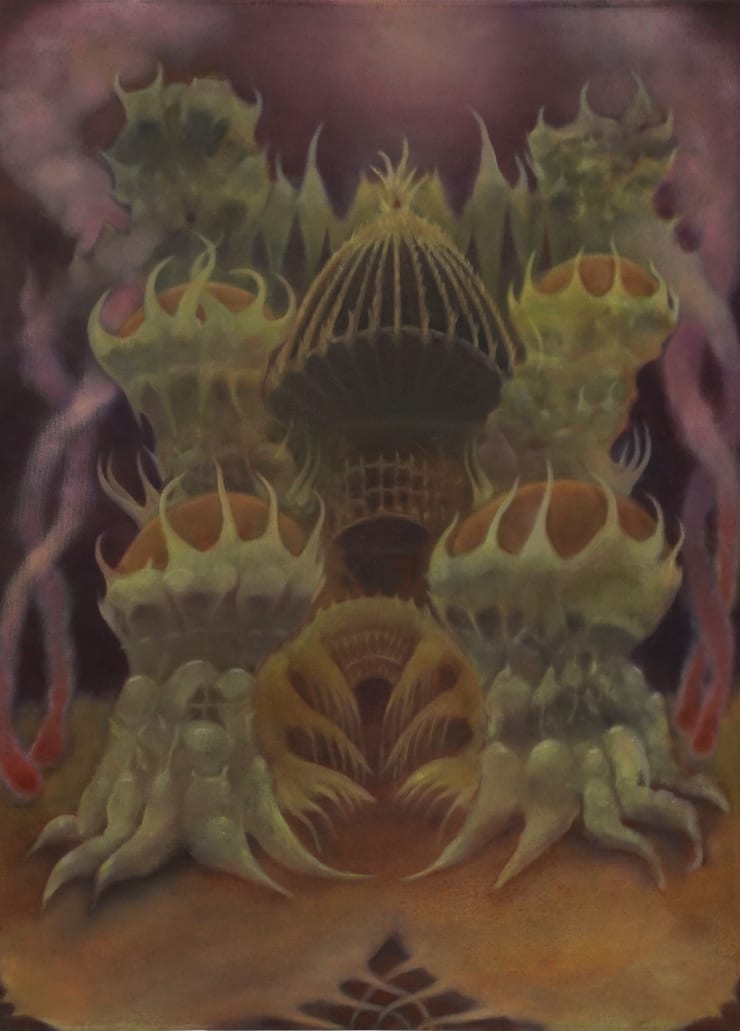 abstract painting of a mythical being