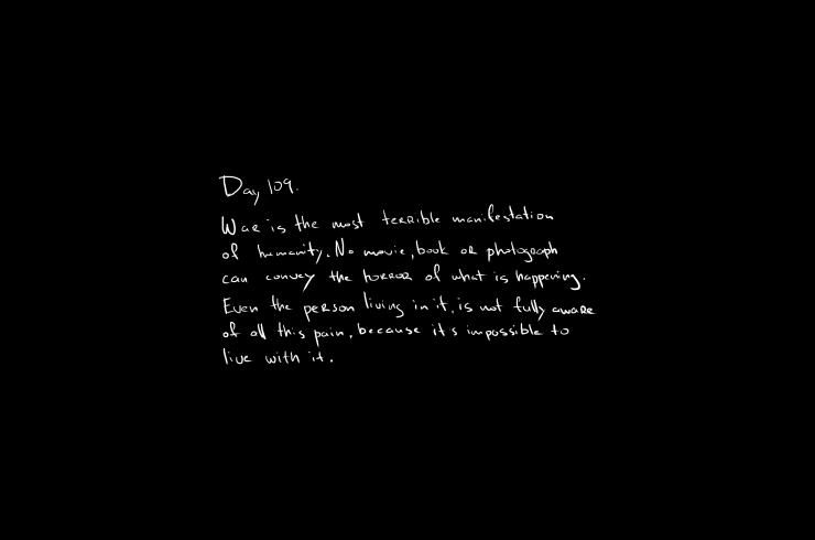 Lisa Bukreyeva, From The series 2402. War Diary, 2022 - ongoing