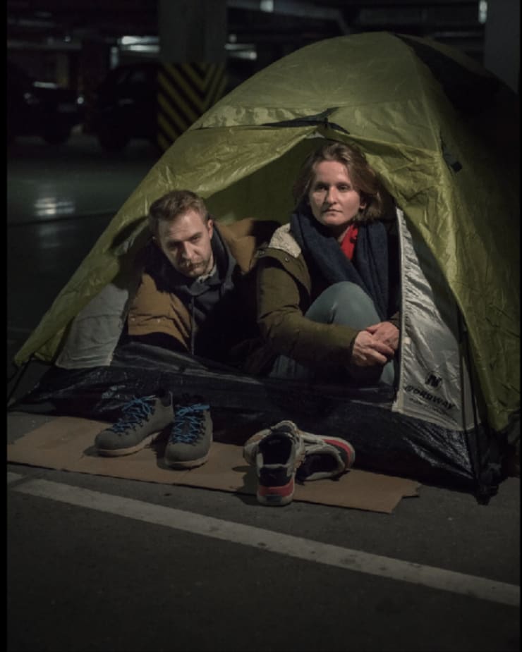 Alexander Chekmenev, TARAS KOBLIUK AND NINA SAVENKO from the series Citizens of Kyiv, 2022