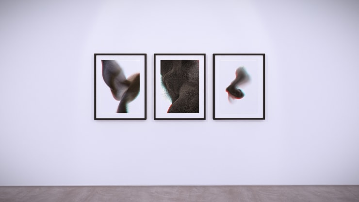 Random International, Study of Tomorrow Triptych, 2024