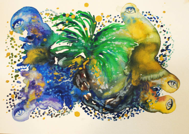 Alymamah Rashed, My Fragile Presence Breathes Through My Migrations (I Rise Below Your Ground to Touch What Is Beyond Me), 2025