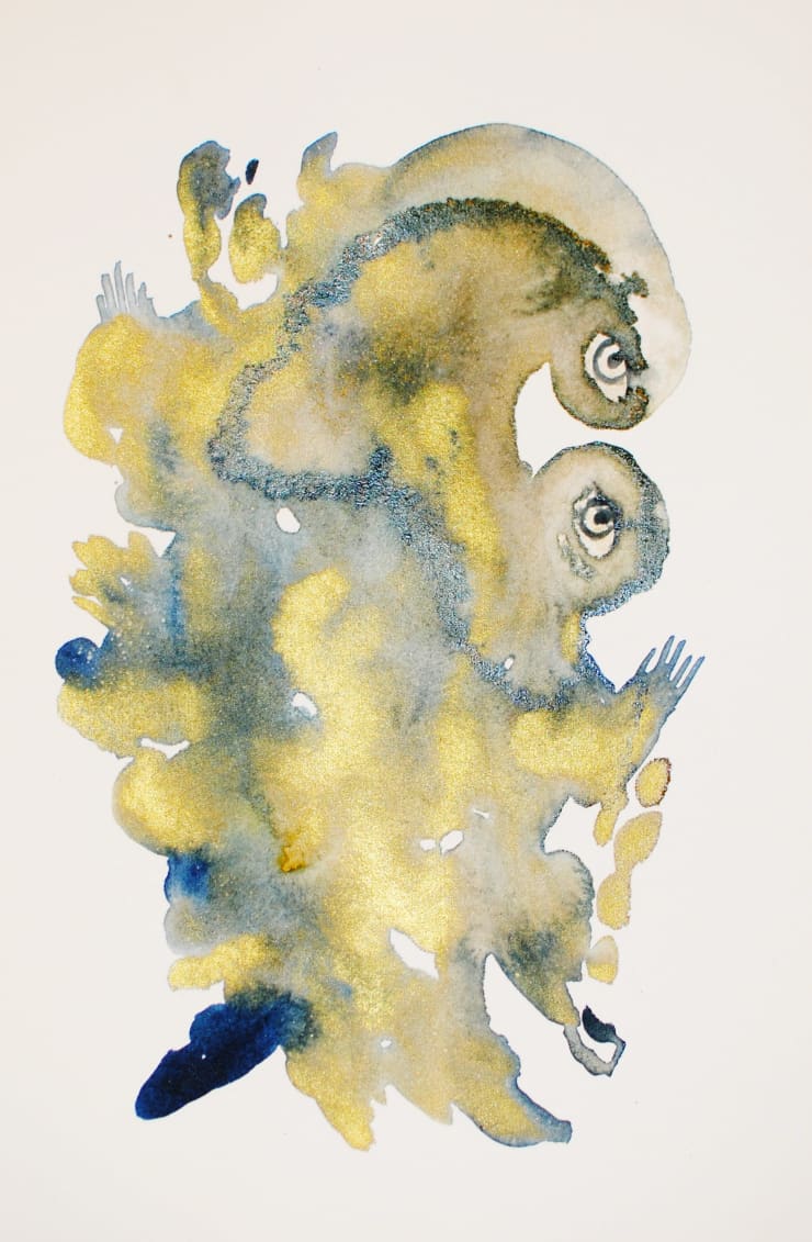 Alymamah Rashed, Gold Dust Shapes Our Embrace (I Lay Under Muted Sun, My Love), 2025