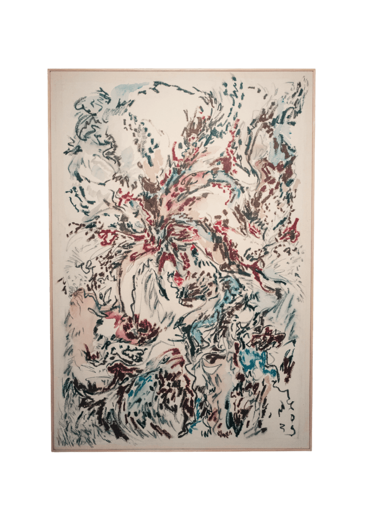 Open and exposed, her body open petals apart, out pours the lonely chaos of laughter at dawn, 2024