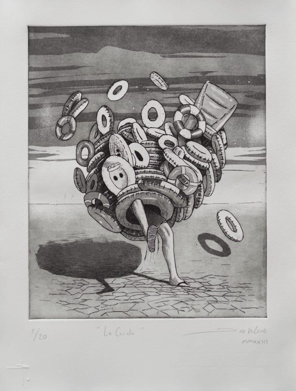 Jorge de la Cruz, La caida, 2023