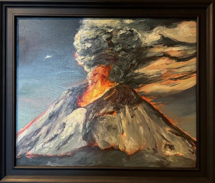 Dario Sandoval, Volcan con Ovni, 2024