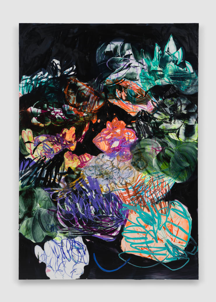 Jadé Fadojutimi, Moss forms like velvet when mould is due, 2025