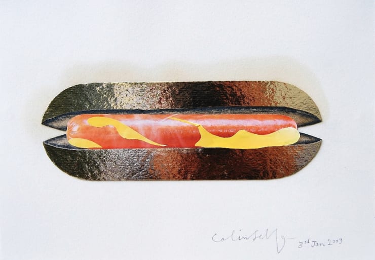 Golden Hot-Dog with Mustard.