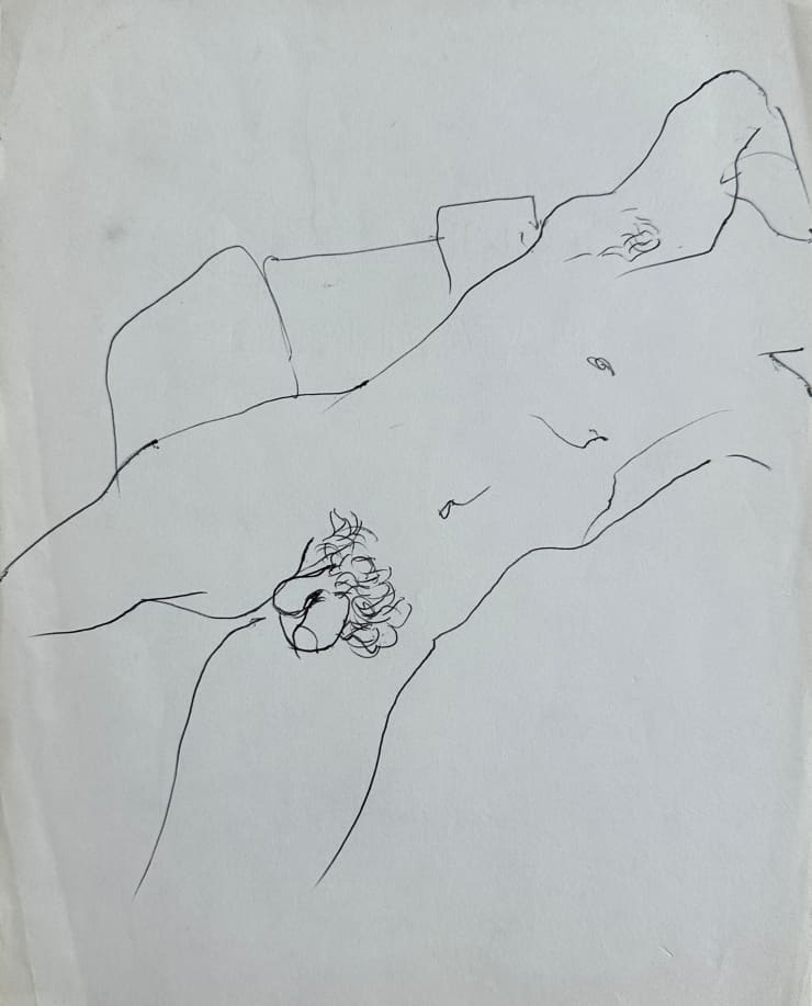 Robert Medley Untitled (Figure), c.1980 Pen on paper 35 x 25.5 cms 10 x 13 3/4 ins