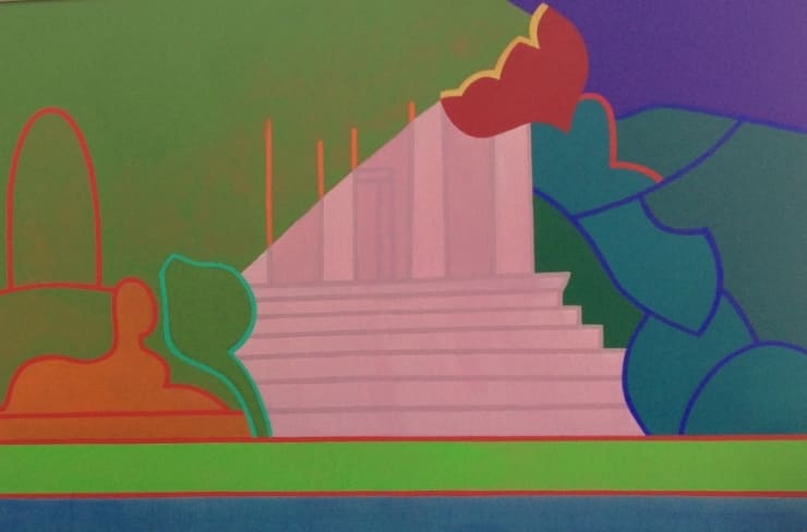 Formal Garden with Sphinx & Temple