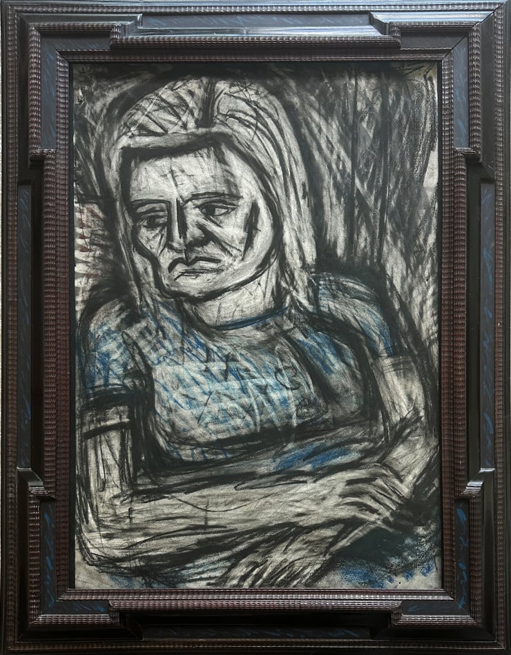 Leon Kossoff Rosalind II, 1980 Charcoal and coloured chalk on paper. 100.3 x 68.2 cms 39 1/2 x 26 7/8 ins