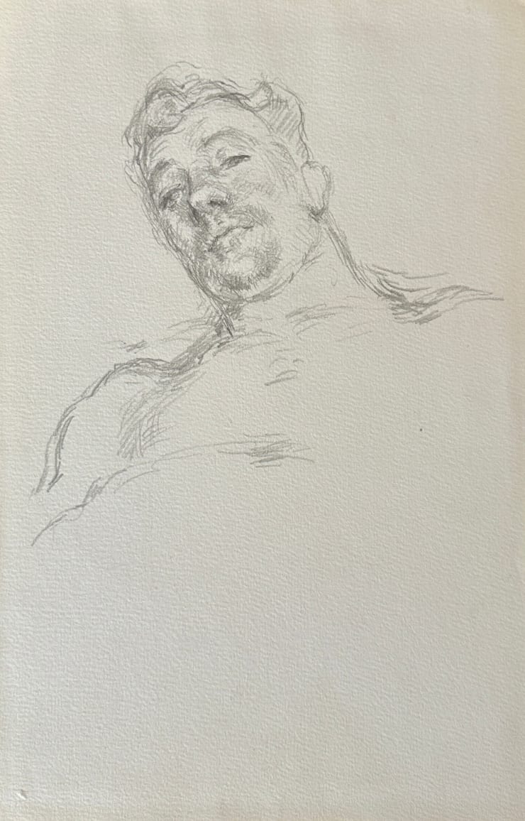 Robert Medley Man in Bed, 1980 Pencil on paper 25.5 x 16.5 cms 10 1/16 x 6 7/16 ins