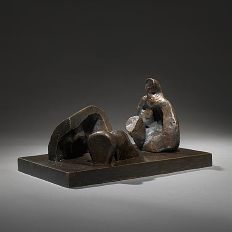 Henry Moore - Maquette for Three Piece Reclining Figure: Draped, 1975