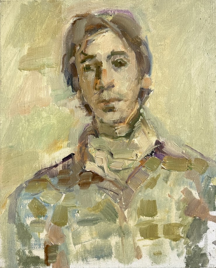 Robert Medley Portrait of Gerald, 1974 Oil on canvas 40.6 x 33 cms 16 x 13 ins Reverse inscribed and dated